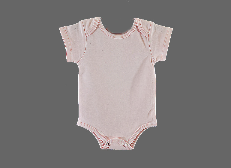 Pink Baby Jumpsuit. Heavy Soft Knit Cotton.