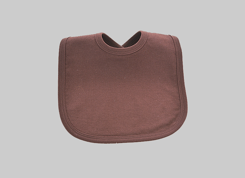 Blank Baby Bib Brown Color