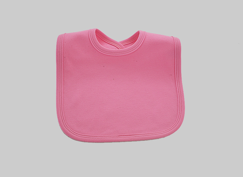 Blank Baby Bib Bubble Gum Pink Color