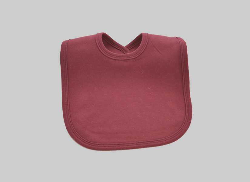 Blank Baby Bib Burgundy Color
