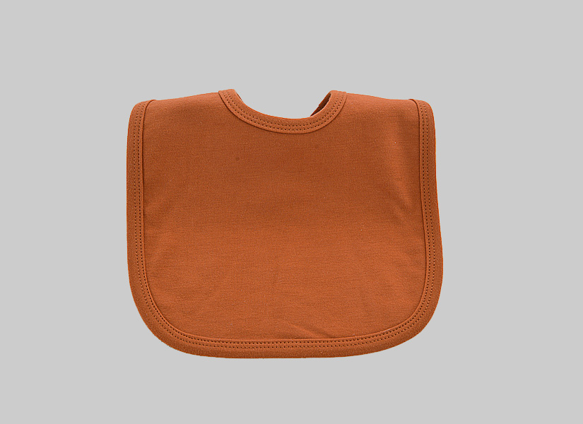 Blank Baby Bib Burnt Orange color