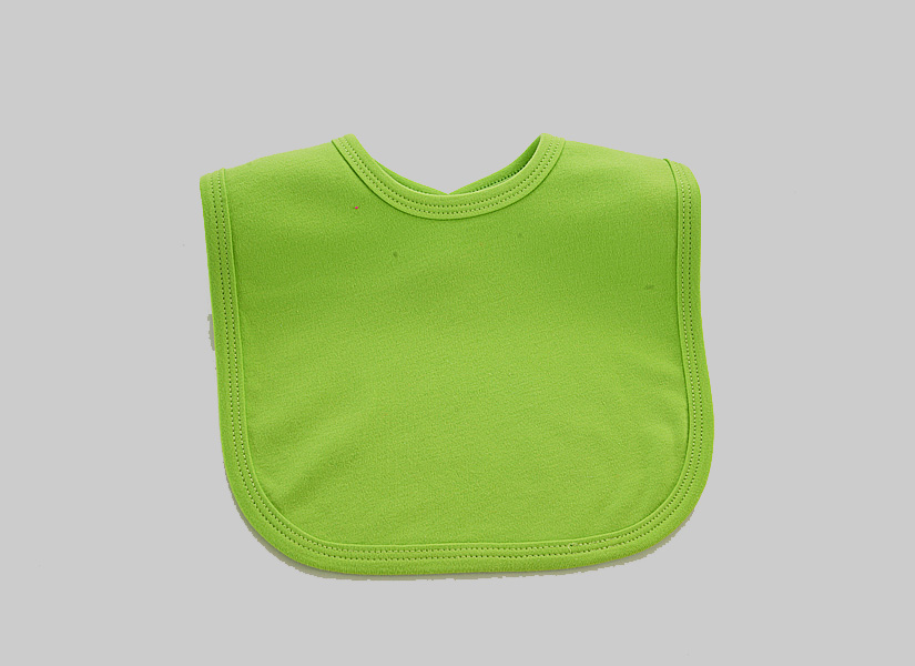 Blank Baby Bib Hot Green color