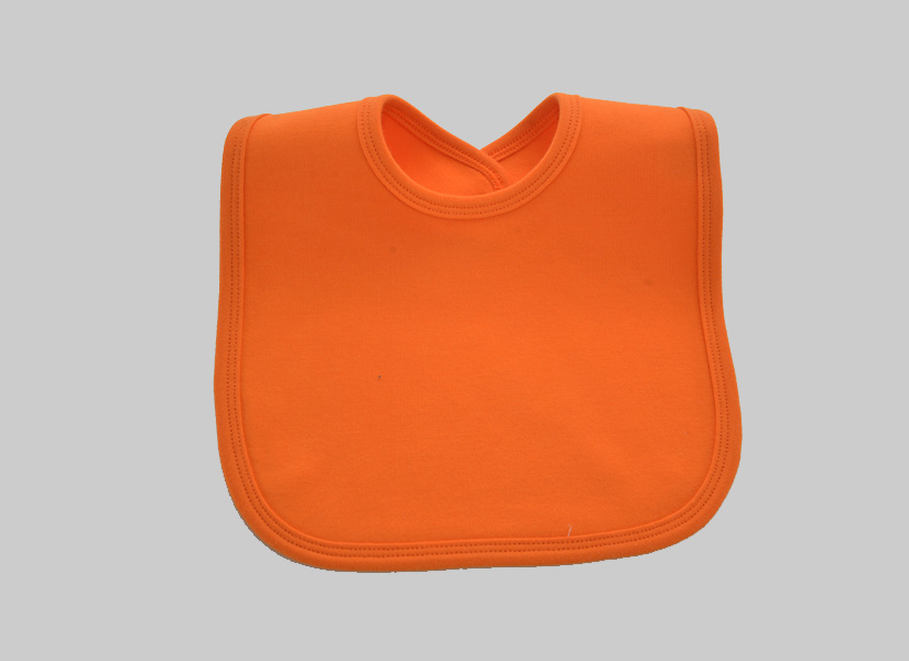 Blank Baby Bib Hot Orange color