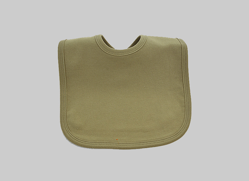 Blank Baby Bib Mosstone Green color