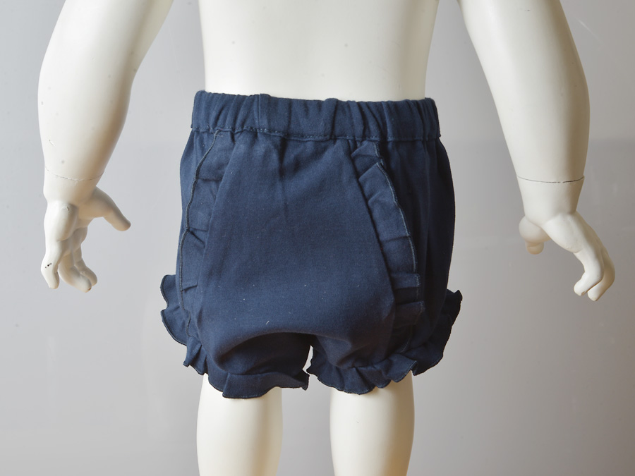 Blank Baby Ruffle Diaper Cover, Navy Color.