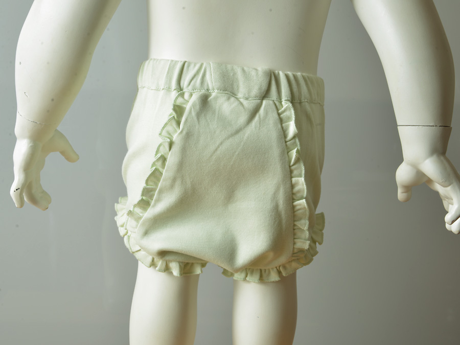 Blank Baby Ruffle Diaper Cover, Pastel Green Color.