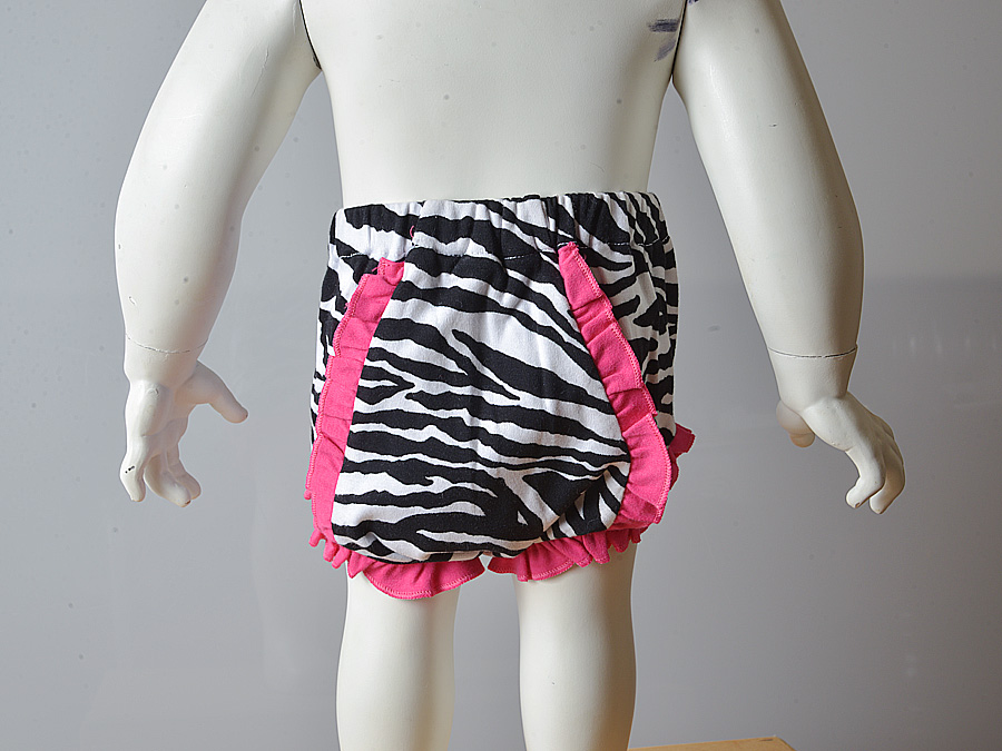 diaper cover. black zebra with hot pink trims