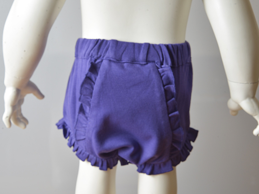Blank Baby Ruffle Diaper Cover, Purple color.