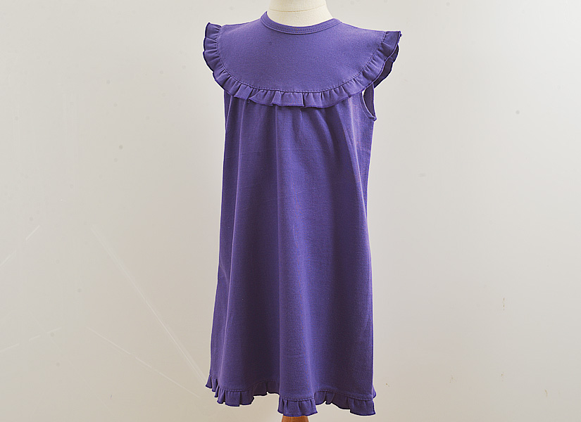 girl toddler, sleeveless dress, Purple Color